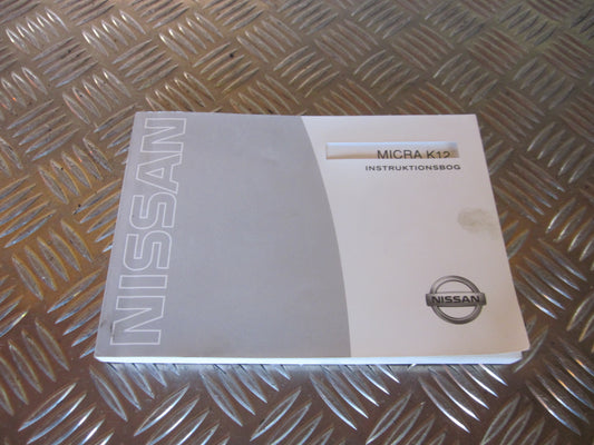 Nissan Micra K12 Instruktionsbog Med OEM Nr. Ophugger Fra Nissan Ophugger