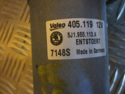 Skoda Fabia Viskermotor Med OEM Nr. 5J1955113A Fra Skoda Ophugger
