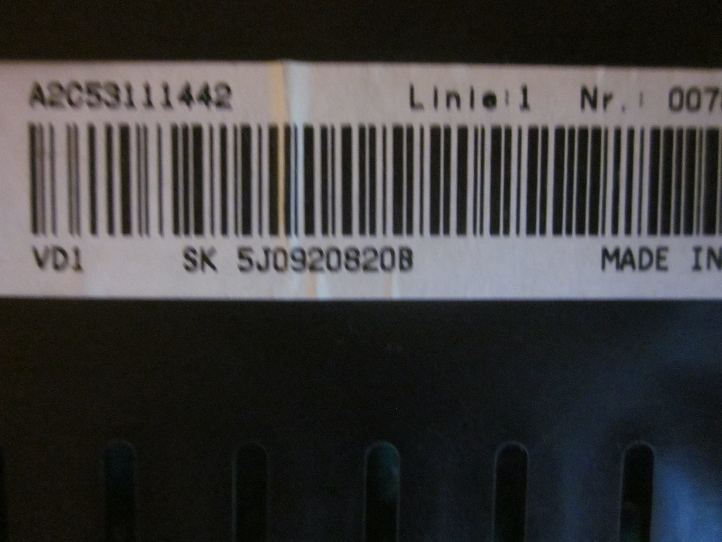 Skoda Fabia Speedometer - Instrument Med OEM Nr. 5J0920821B Fra Skoda Ophugger