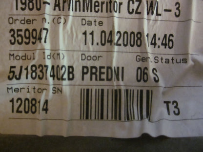 Skoda Fabia Rudemotor - Rudehejs Med OEM Nr. 5J1837402B Fra Skoda Ophugger