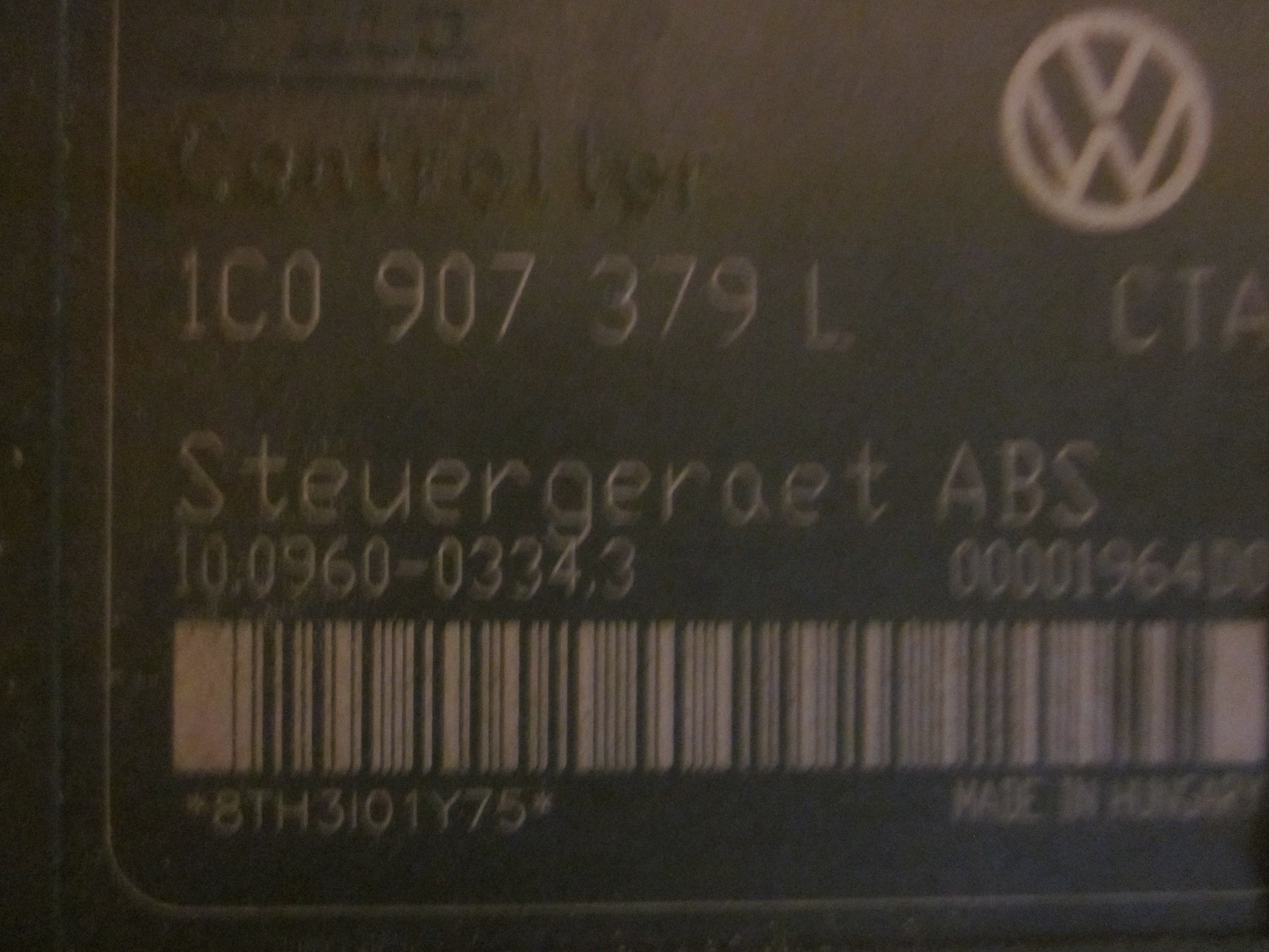 Seat Toledo Abs Pumpe Med OEM Nr. 1J0614117G Fra Seat Ophugger