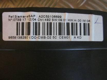 Peugeot 407 Speedometer - Instrument Med OEM Nr. Ophugger Fra Peugeot Ophugger