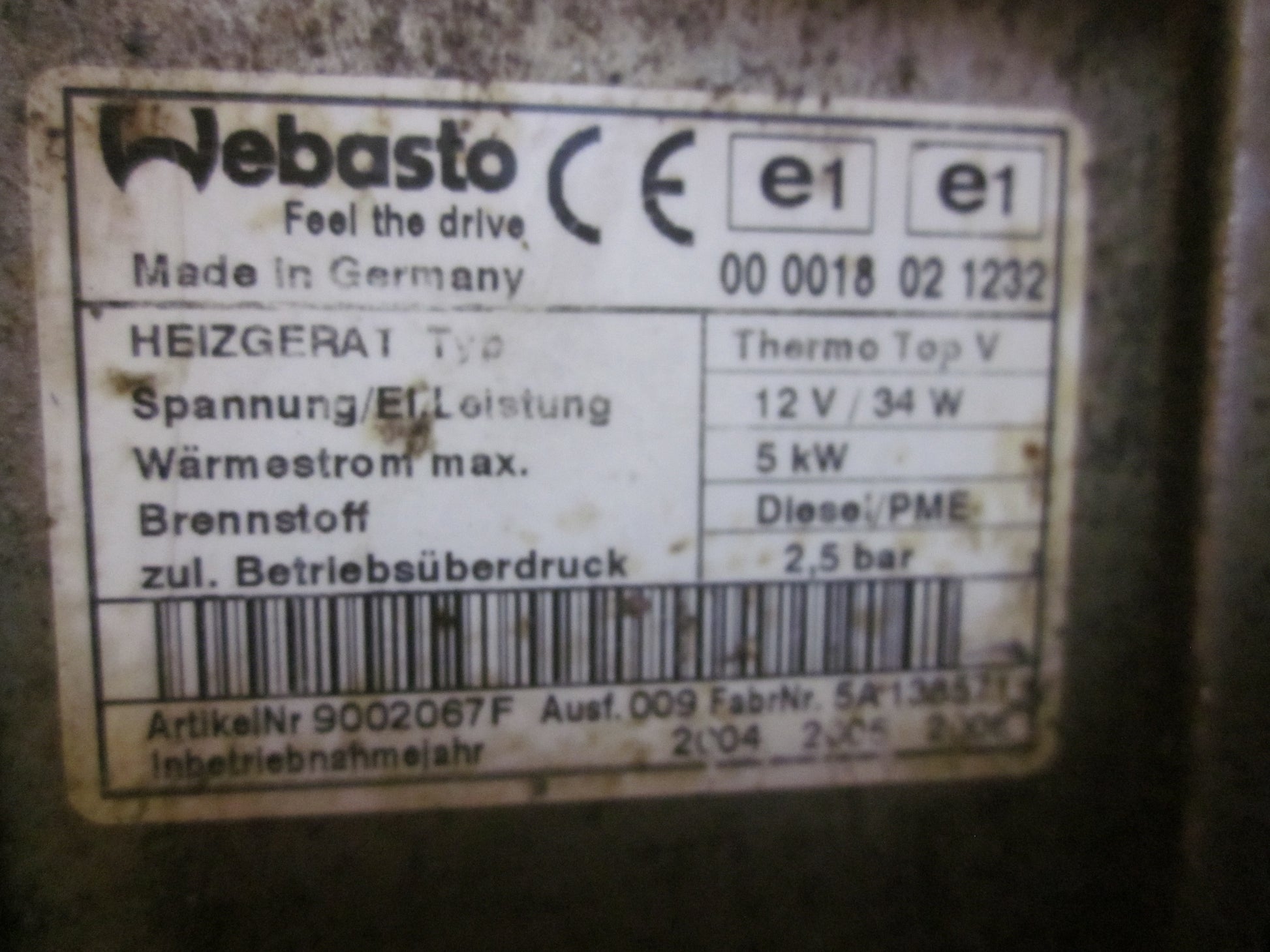 Peugeot 407 Motor/Kabine Varmer Fyr Med OEM Nr. Ophugger Fra Peugeot Ophugger