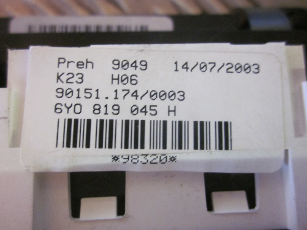 Skoda Fabia Varmeregulering Med OEM Nr. 6Y0819045H Fra Skoda Ophugger