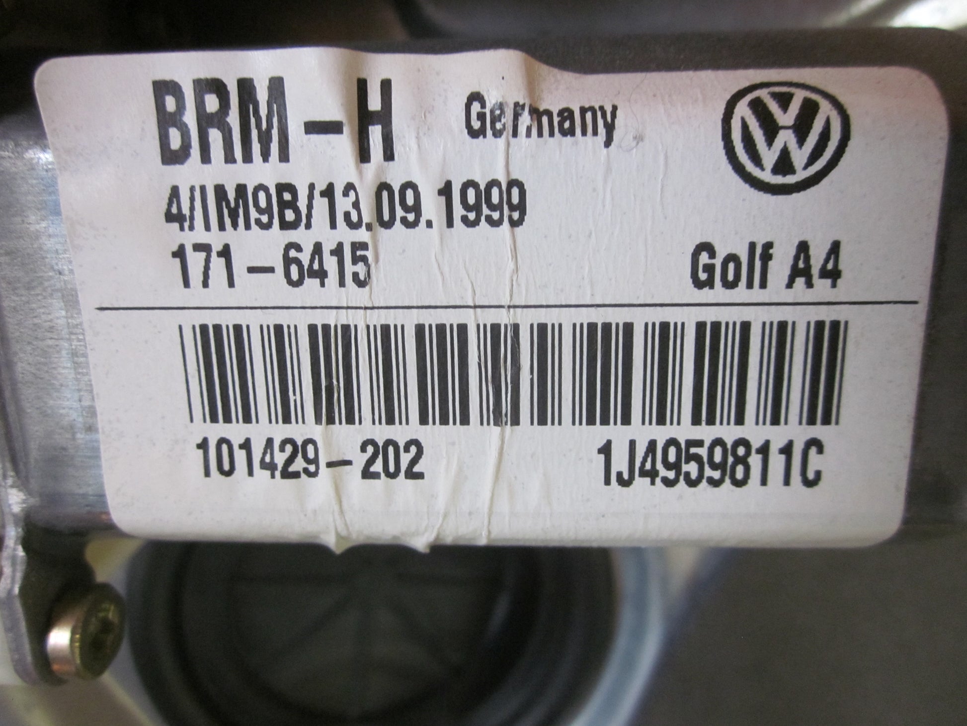 VW Golf 4 1J Rudemotor - Rudehejs Med OEM Nr. 1J4959811C Fra VW Ophugger