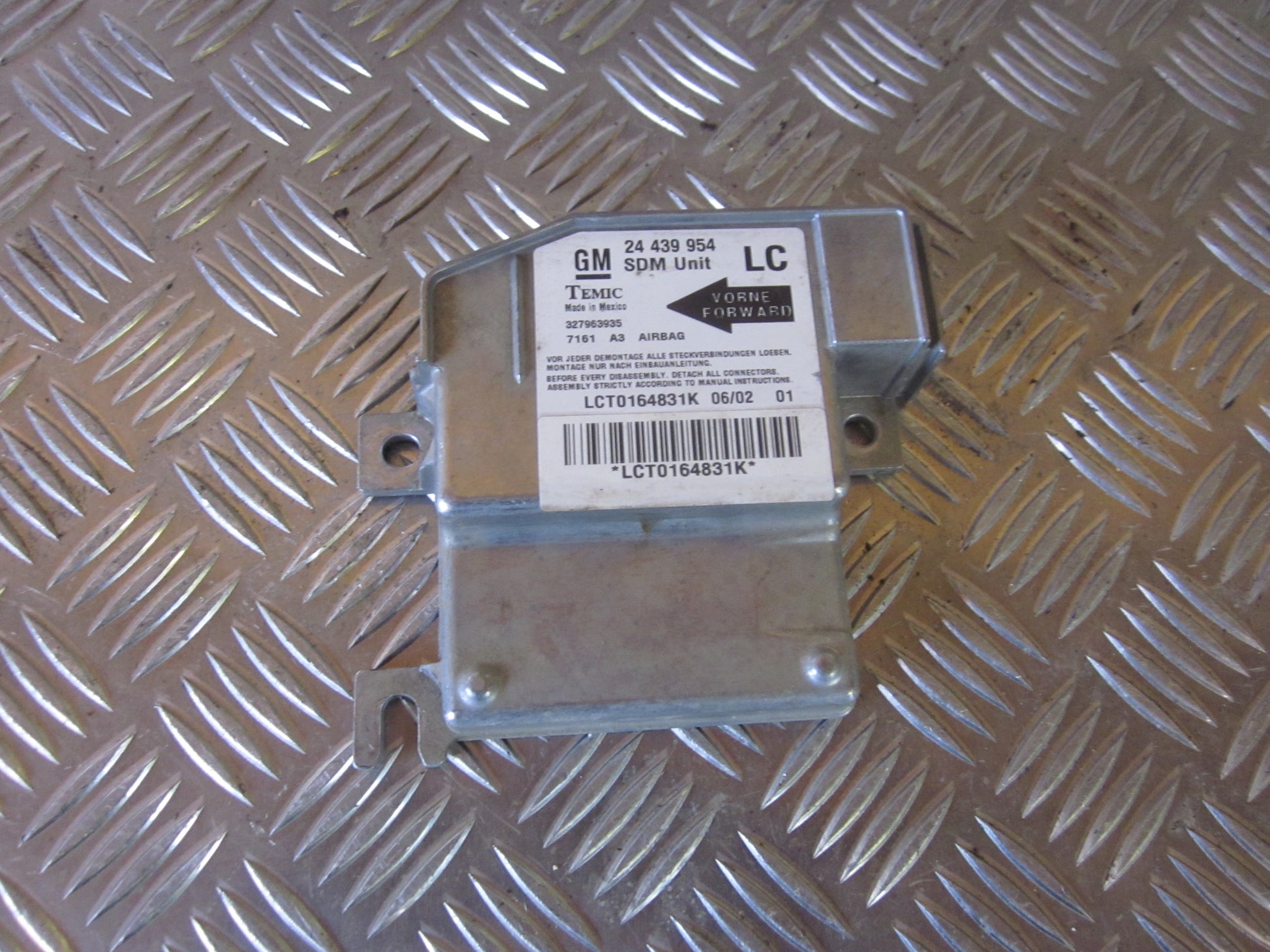 Opel Corsa C Airbag Elboks Med OEM Nr. 24439954 Fra Opel Ophugger