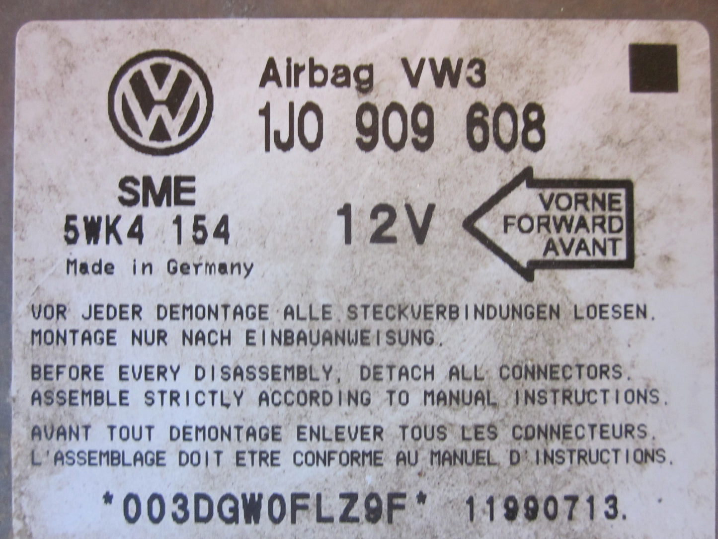 Seat Toledo Airbag Elboks Med OEM Nr. Ophugger Fra Seat Ophugger