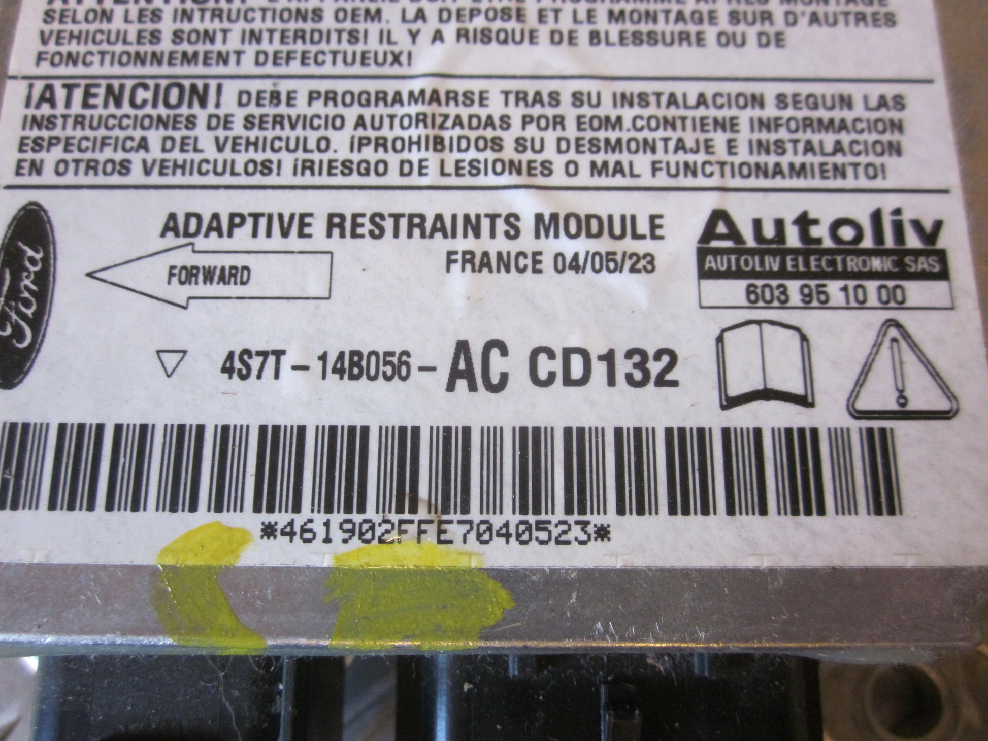 Ford Mondeo 3 Airbag Elboks Med OEM Nr. Ophugger Fra Ford Ophugger