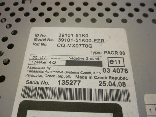 Suzuki Splash Radio M/Cd Med OEM Nr. Ophugger Fra Suzuki Ophugger