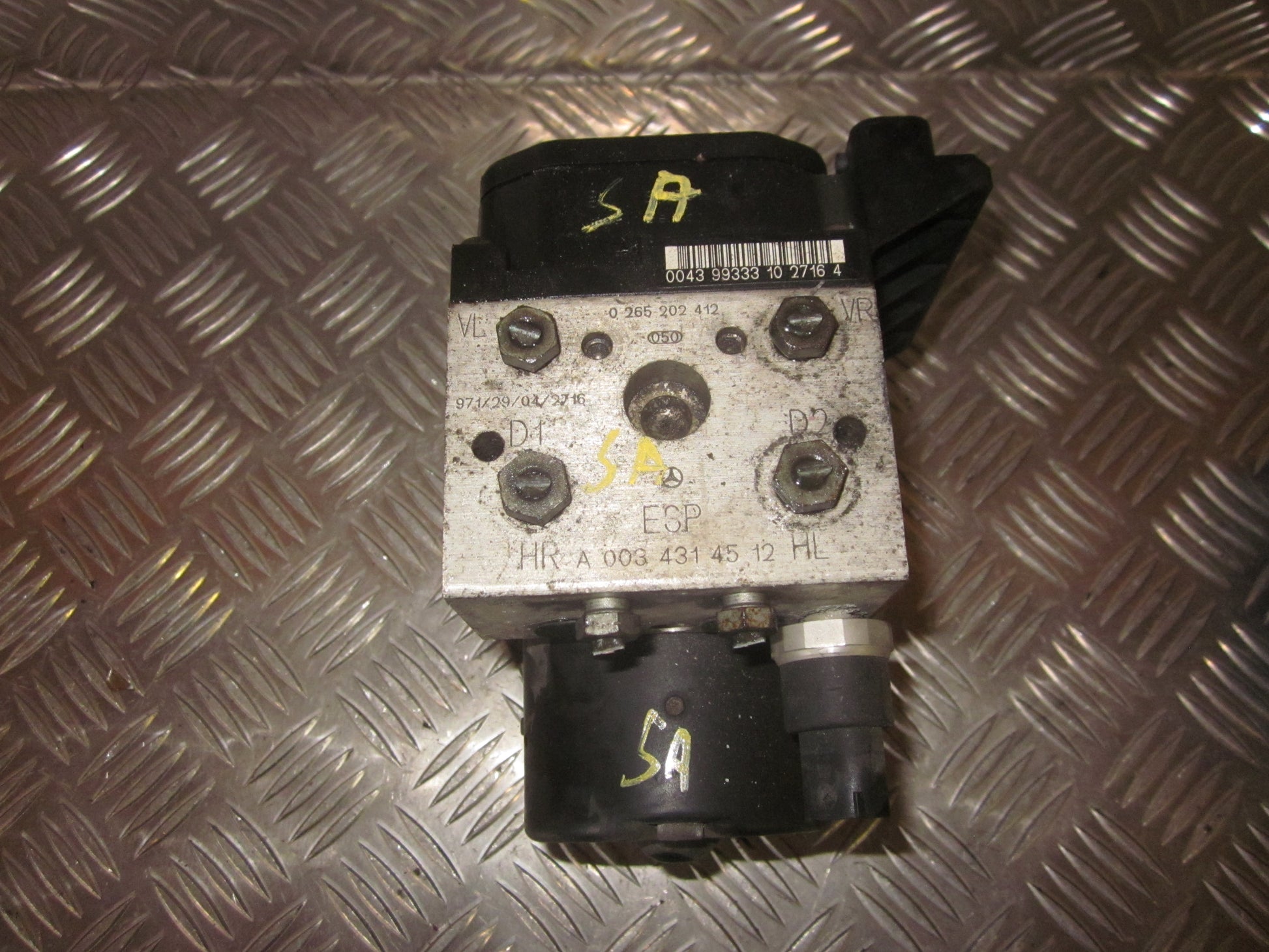 Mercedes A W168 Abs Pumpe Med OEM Nr. 0265202412 Fra Mercedes Ophugger