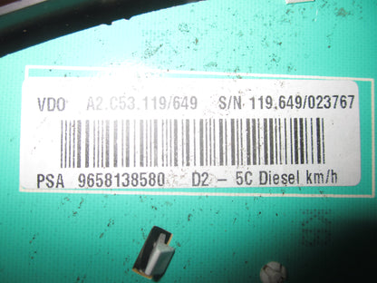 Peugeot 407 Speedometer - Instrument Med OEM Nr. Ophugger Fra Peugeot Ophugger