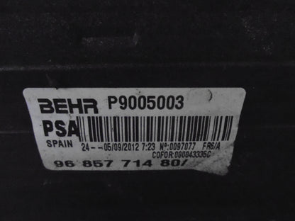 Peugeot 207 Køler Intercooler Med OEM Nr. Ophugger Fra Peugeot Ophugger