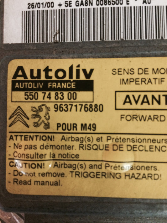 Citroen Berlingo Airbag Elboks Med OEM Nr. Ophugger Fra Citroen Ophugger