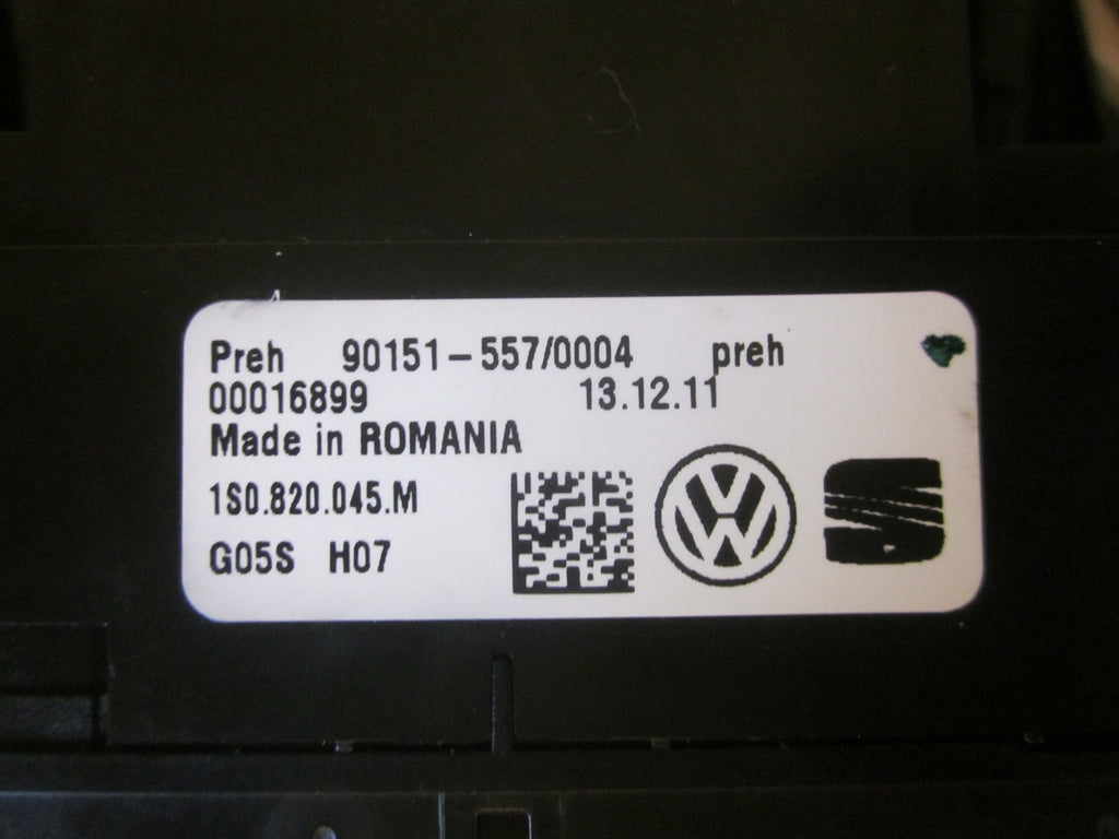 VW Up Varmeregulering Med OEM Nr. 1S0820045M Fra VW Ophugger