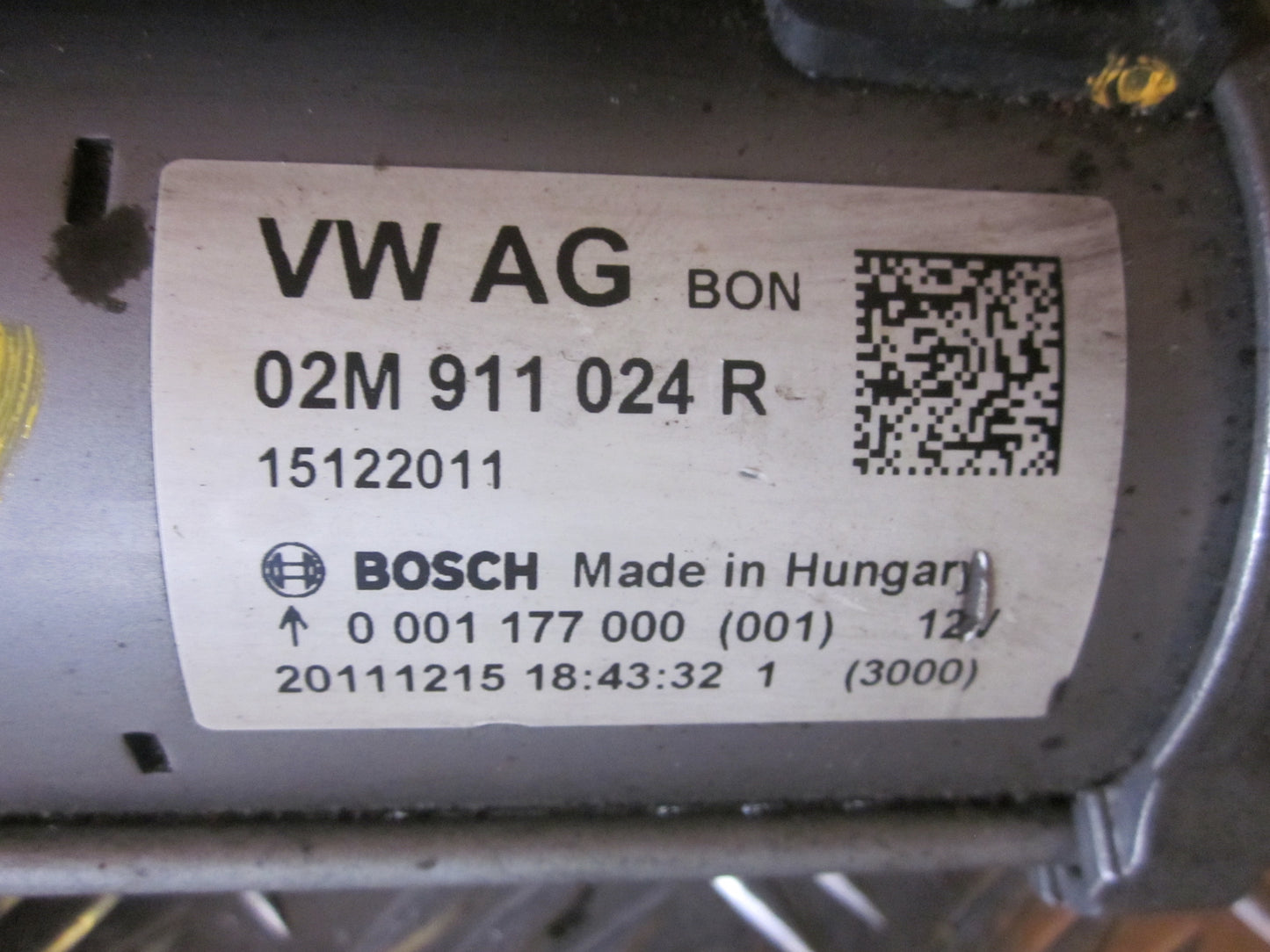 VW UP Starter Med OEM Nr. 02M911021H Fra VW Ophugger