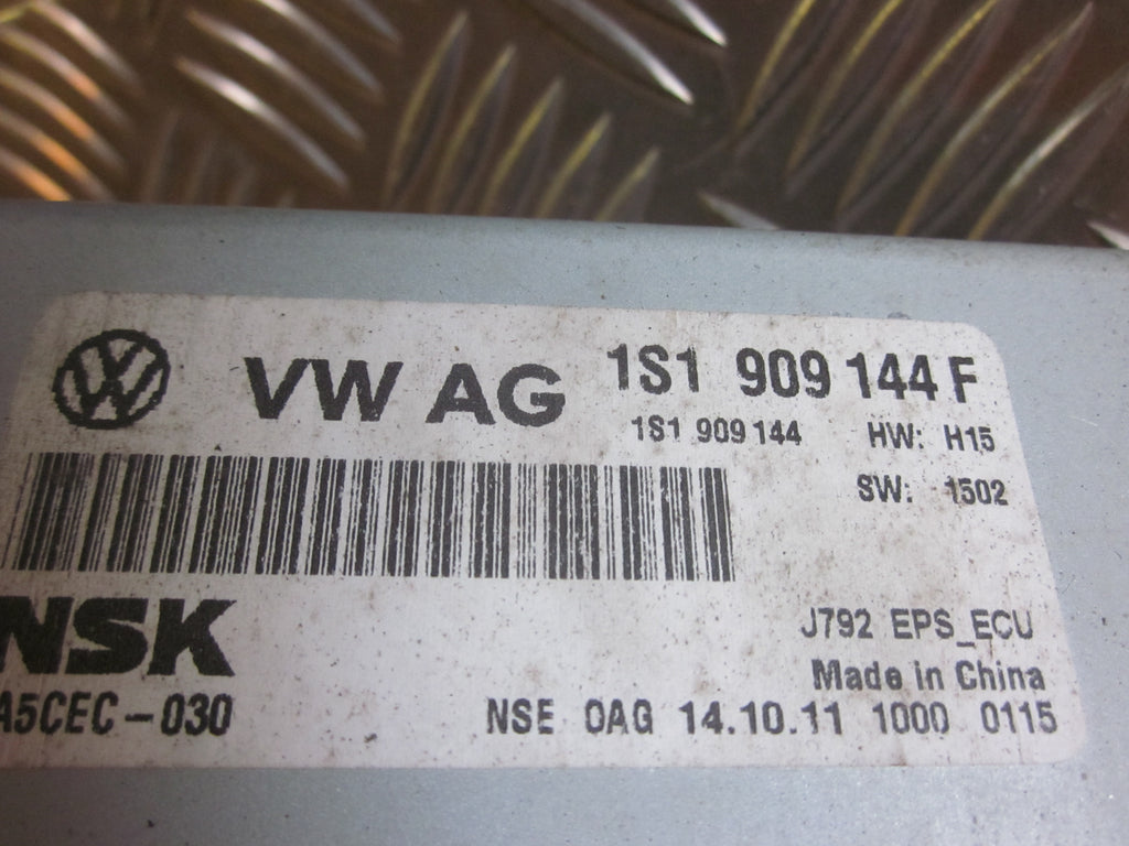 VW Up Ratstamme M/El-Servo Med OEM Nr. 1S1423510Q Fra VW Ophugger