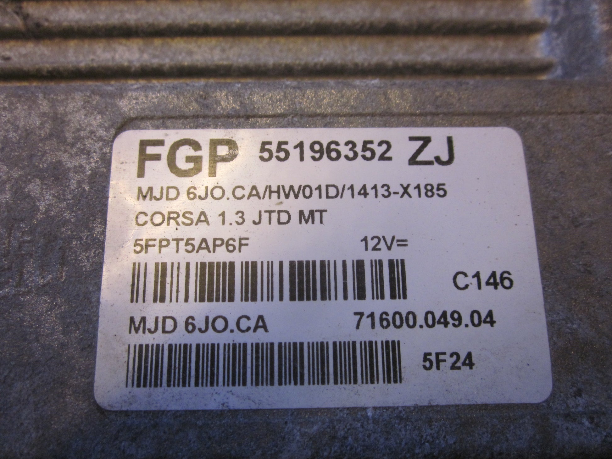 Opel Corsa C Startspærre Med OEM Nr. Ophugger Fra Opel Ophugger