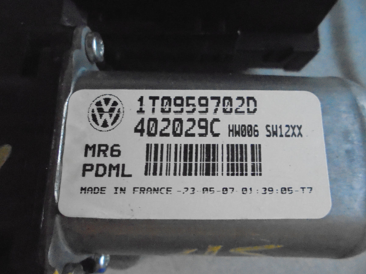 VW Touran 1T/Gp Rudemotor - Rudehejs Med OEM Nr. 1T0959702D Fra VW Ophugger