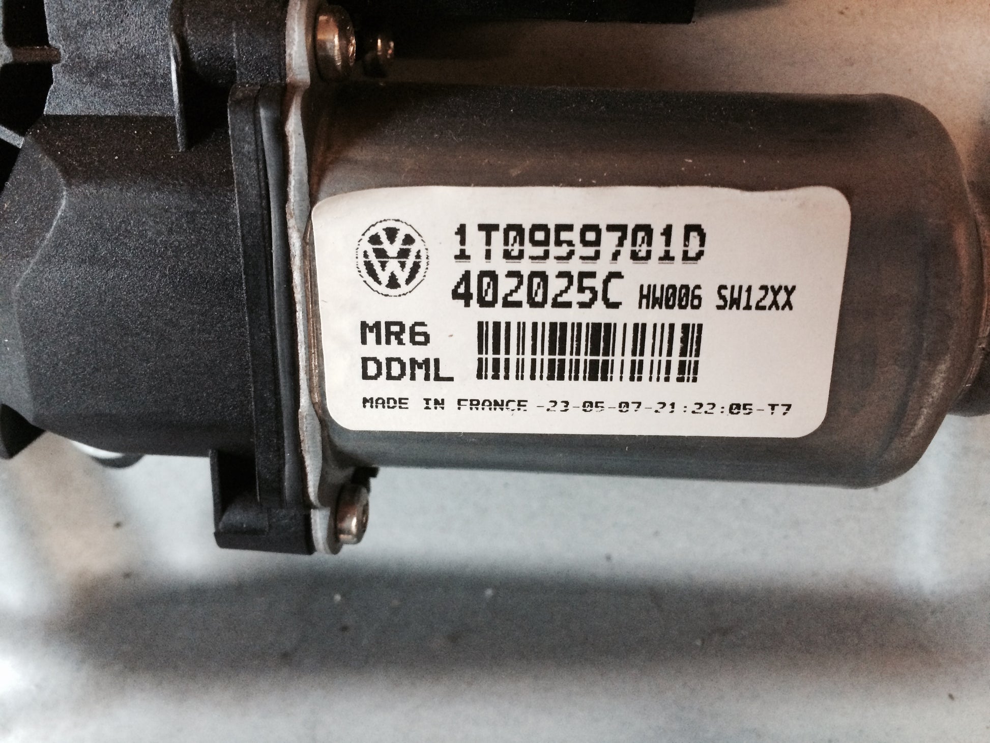 VW Touran 1T GP Rudemotor - Rudehejs Med OEM Nr. 1T0959701D Fra VW Ophugger