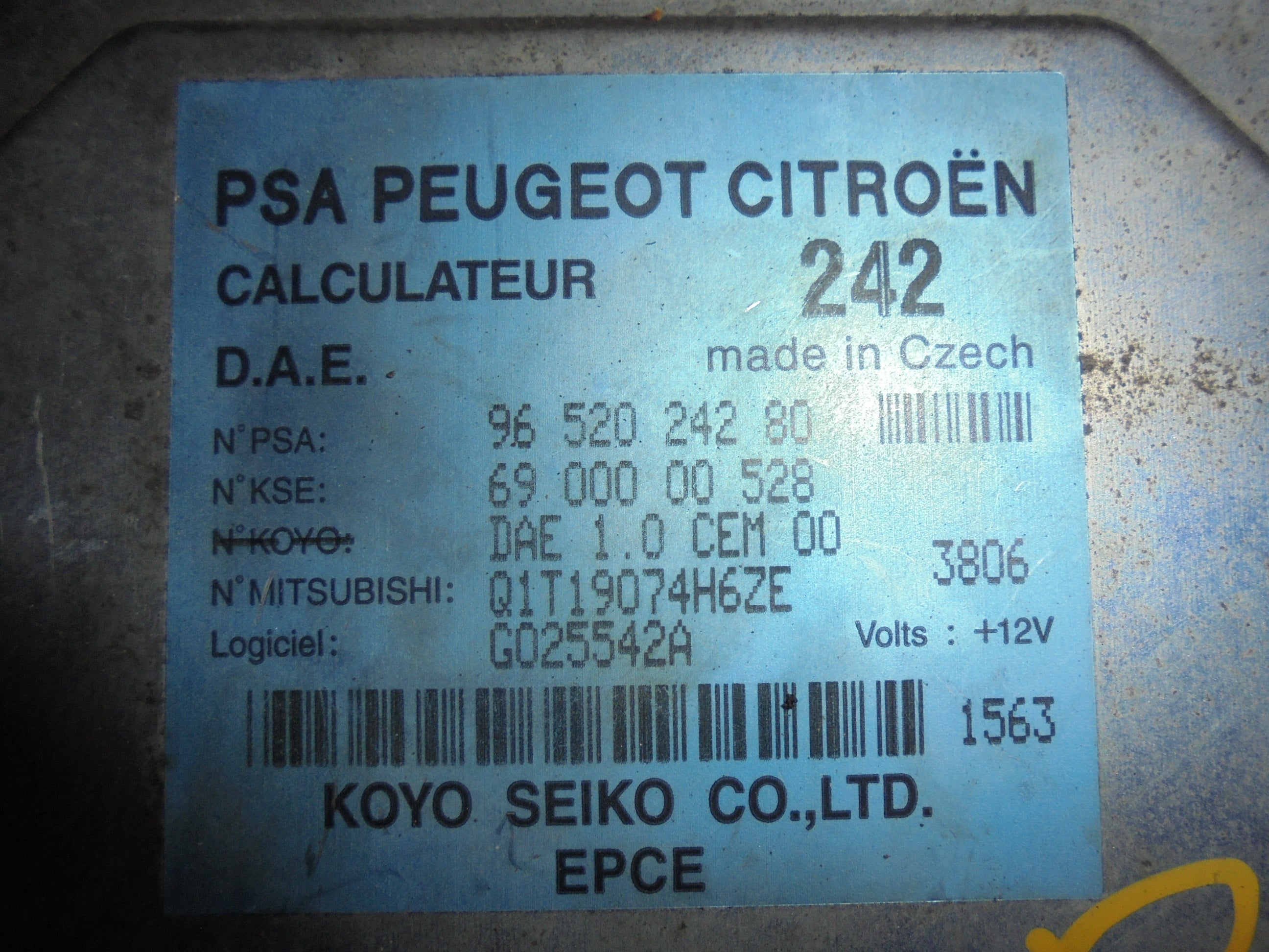 Citroen C2 Servo Elboks (Eps) Med OEM Nr. Ophugger Fra Citroen Ophugger