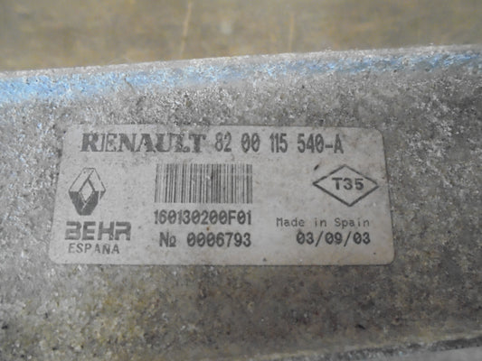 Renault Megane Scenic 2 Køler Intercooler Med OEM Nr. Ophugger Fra Renault Ophugger