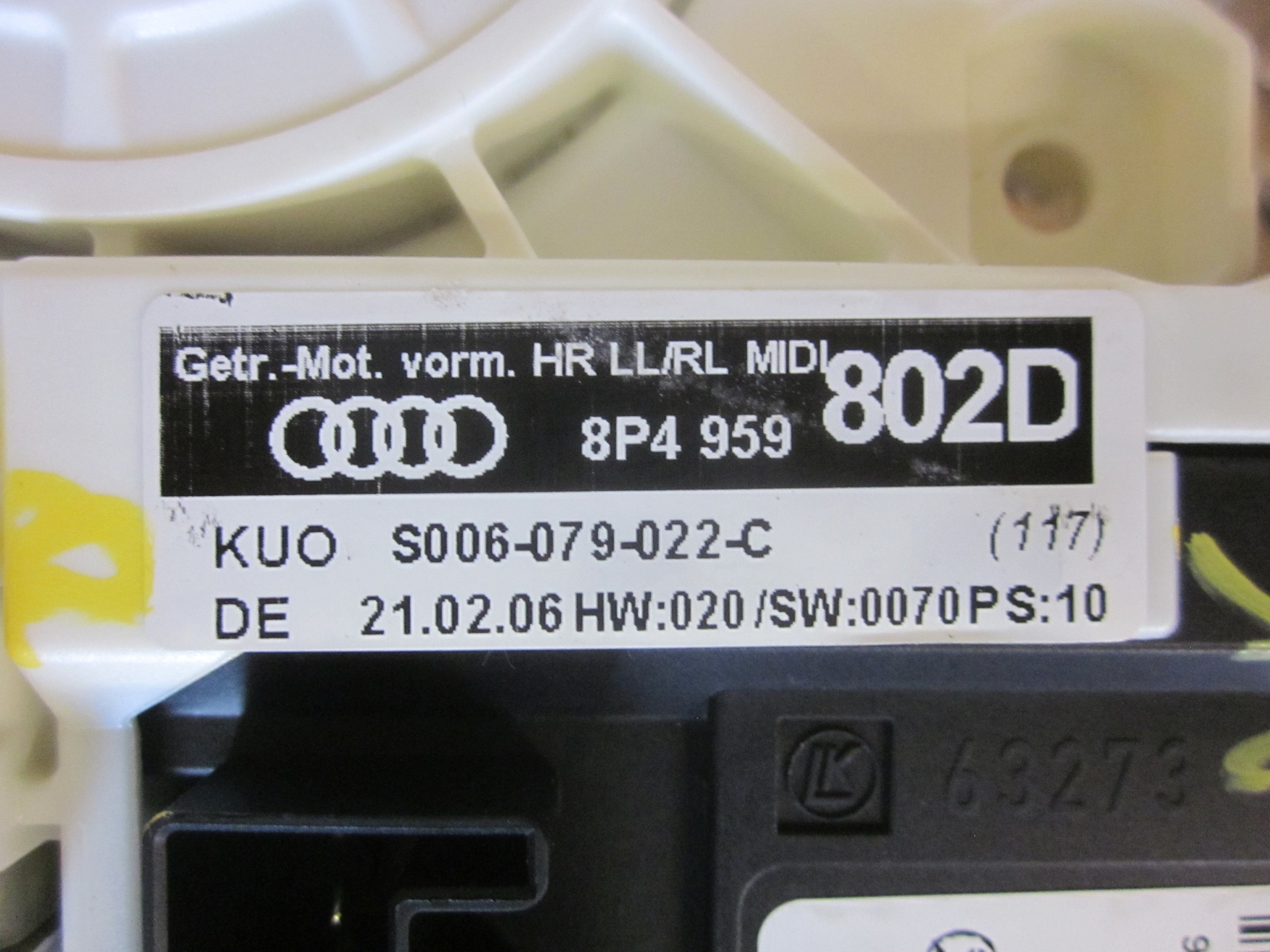 Audi A3 Rudemotor - Rudehejs Med OEM Nr. 0130822263 Fra Audi Ophugger