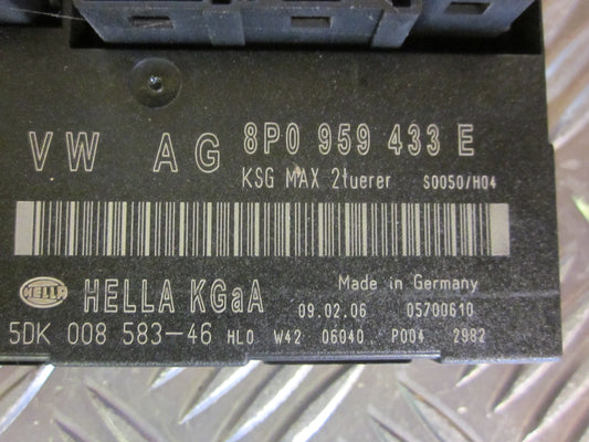 Audi A3 8P Bcm / Komfortkomputer Med OEM Nr. 8P0959433J Fra Audi Ophugger