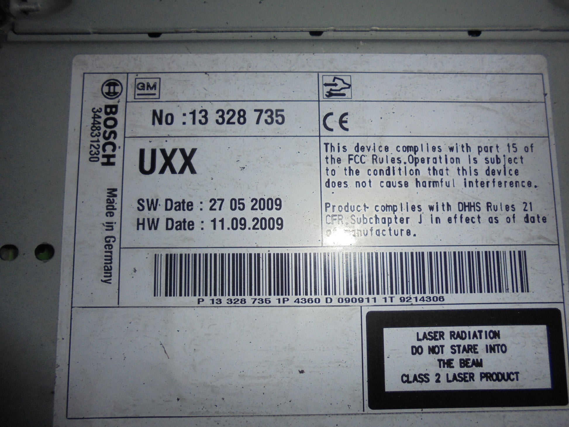 Opel Insignia A Navigationsanl Med OEM Nr. Ophugger Fra Opel Ophugger