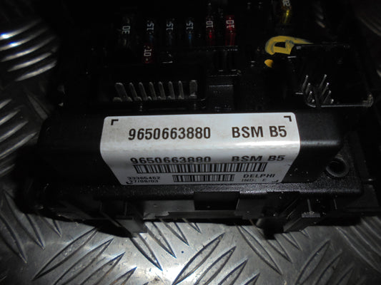 Peugeot 307 Sikringsboks Med OEM Nr. 9650663880 Fra Peugeot Ophugger