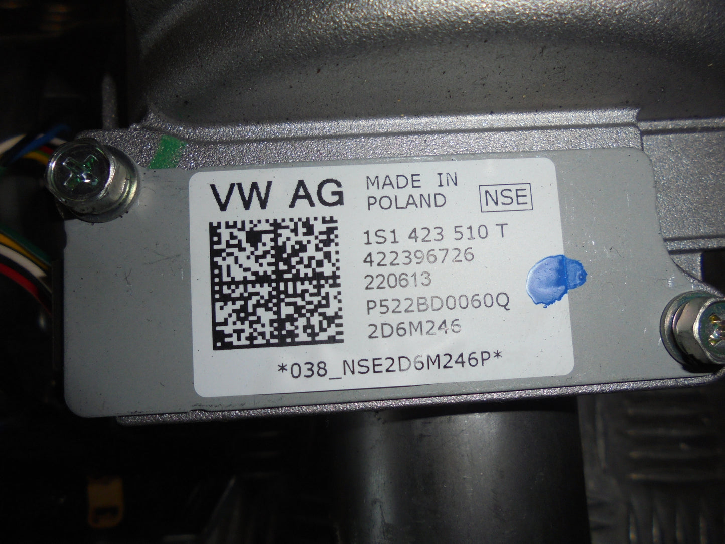 Seat Mii Ratstamme M/El-Servo Med OEM Nr. 1S1909144L Fra Seat Ophugger