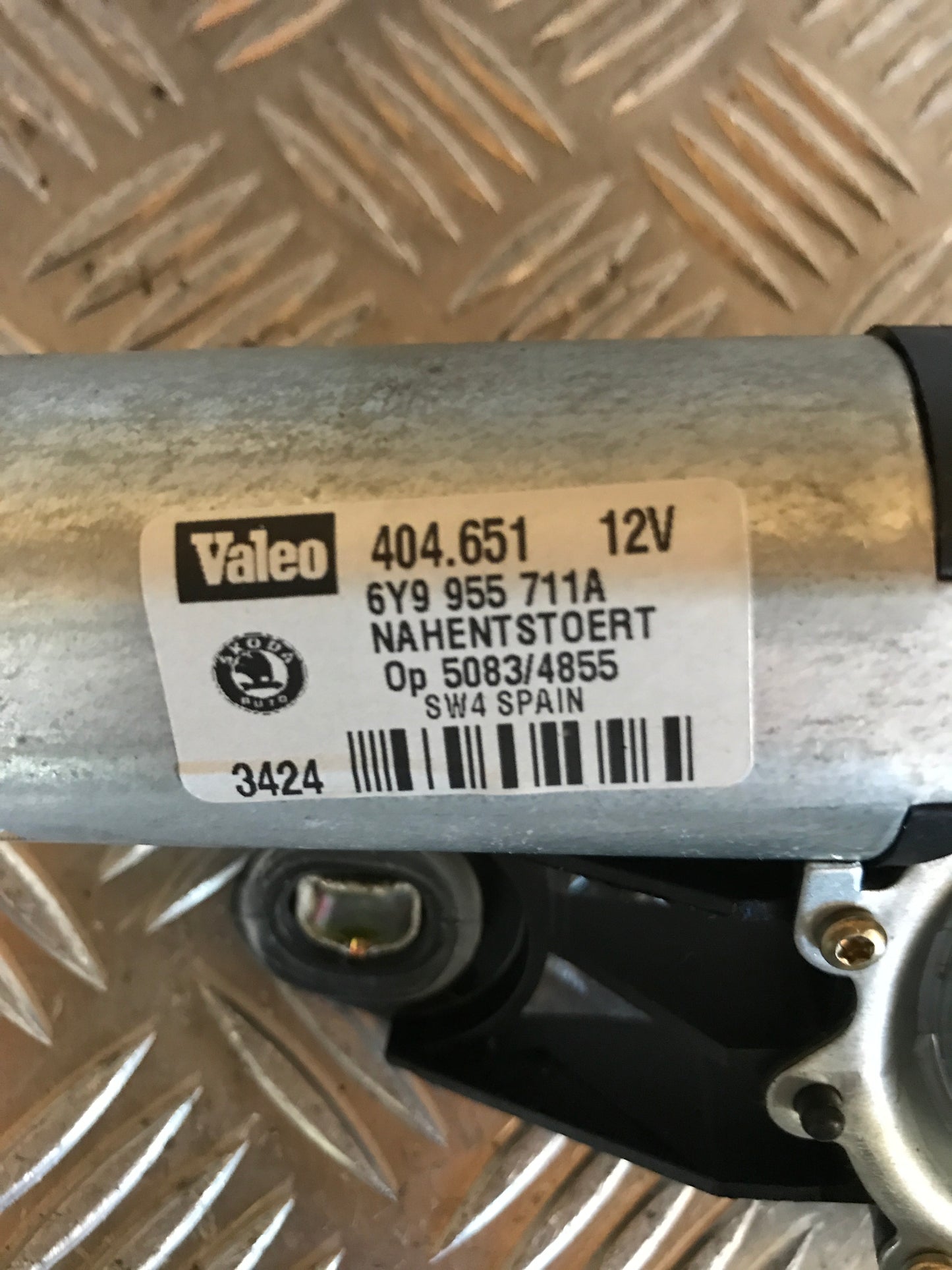 Skoda Fabia Bagrudevisker Motor Med OEM Nr. 6Y9955711A Fra Skoda Ophugger