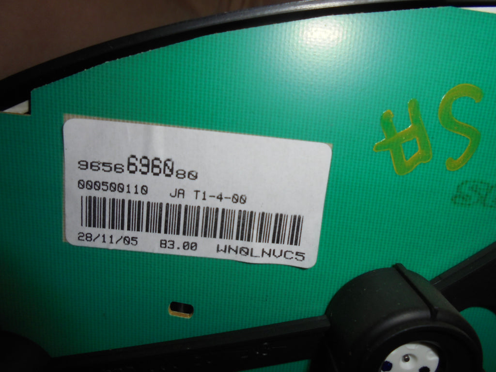 Peugeot 206 Speedometer - Instrument Med OEM Nr. 6106GW Fra Peugeot Ophugger