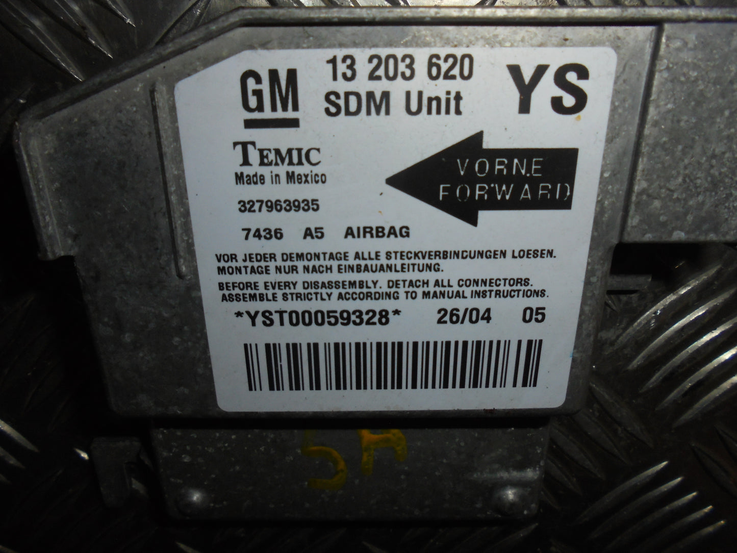 Opel Meriva A Airbag Elboks Med OEM Nr. Ophugger Fra Opel Ophugger