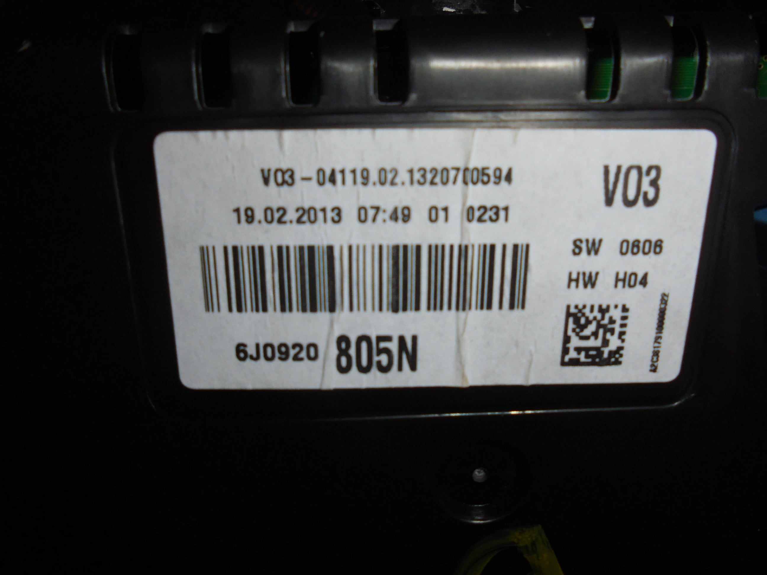 Seat Ibiza Speedometer - Instrument Med OEM Nr. 6J0920805N Fra Seat Ophugger