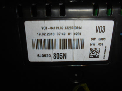 Seat Ibiza 6J Speedometer - Instrument Med OEM Nr. 6J0920805N Fra Seat Ophugger