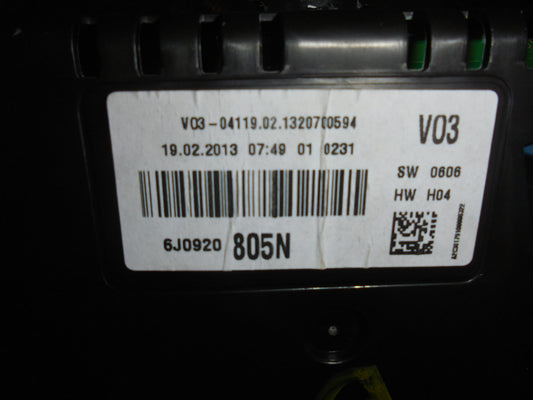 Seat Ibiza 6J Speedometer - Instrument Med OEM Nr. 6J0920805N Fra Seat Ophugger