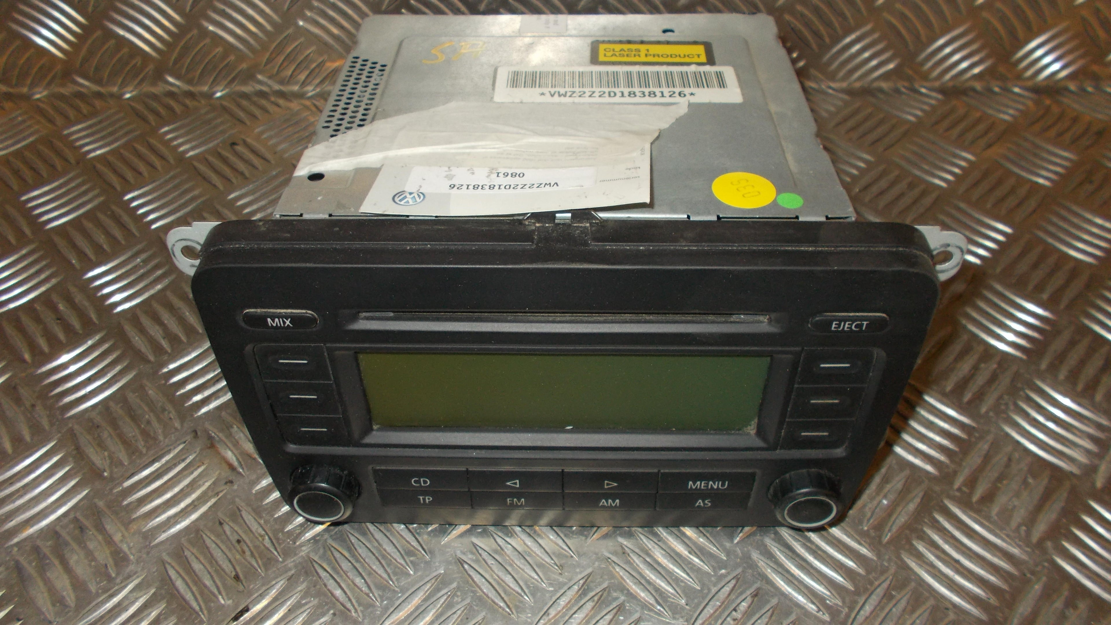 VW Touran 1T/Gp Radio M/Cd Med OEM Nr. 1K0035186G Fra VW Ophugger