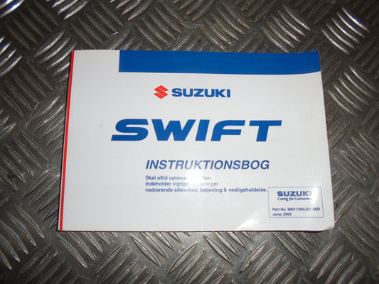 Suzuki Swift Instruktionsbog Med OEM Nr. Ophugger Fra Suzuki Ophugger