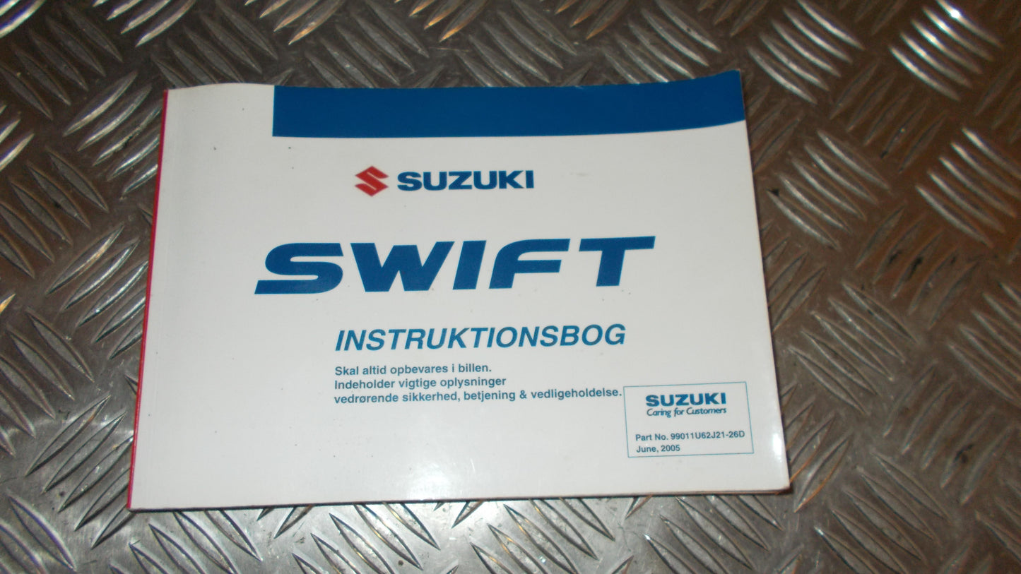 Suzuki Swift Instruktionsbog Med OEM Nr. Ophugger Fra Suzuki Ophugger