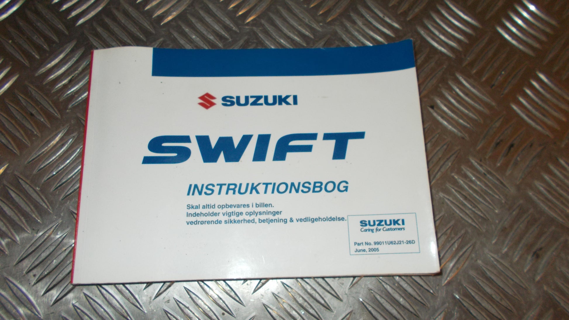 Suzuki Swift Instruktionsbog Med OEM Nr. Ophugger Fra Suzuki Ophugger