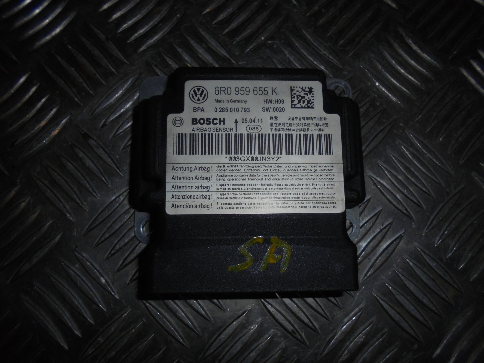 VW Polo 6R Airbag Elboks Med OEM Nr. 6R0959655K01M Fra VW Ophugger