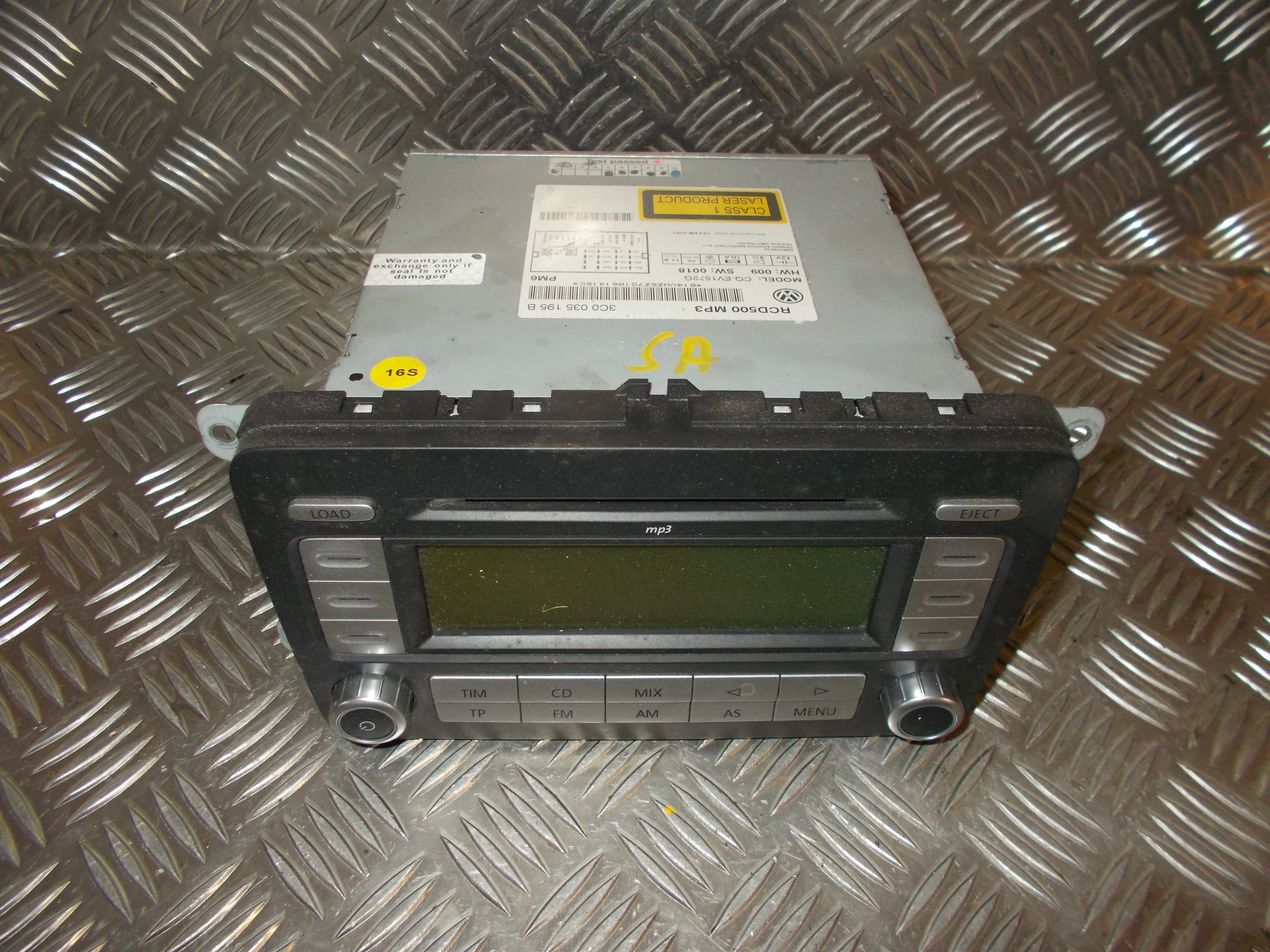 VW Touran 1T/Gp Radio M/Cd Med OEM Nr. 3C0035195B Fra VW Ophugger