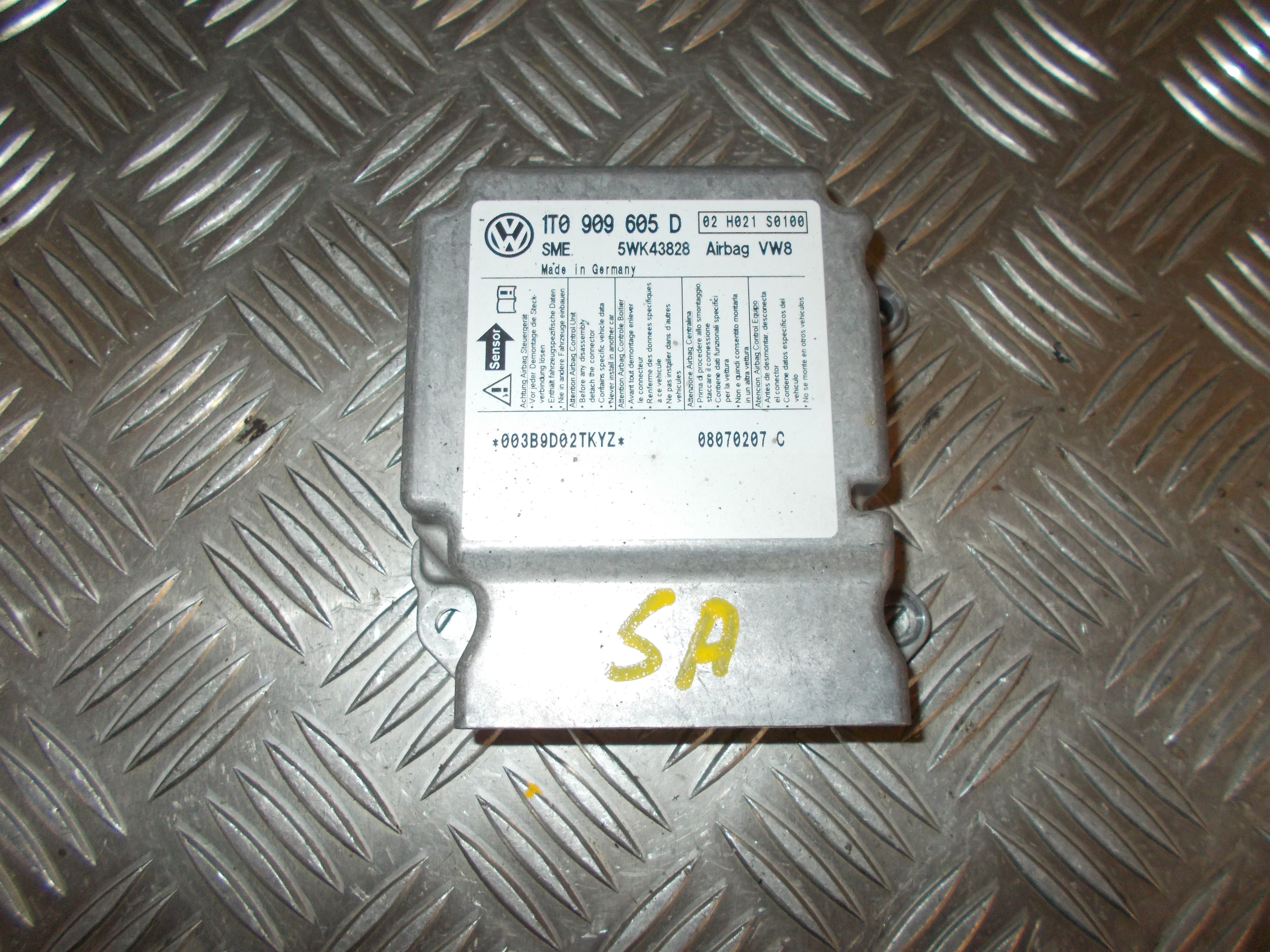 VW Touran 1T/Gp Airbag Elboks Med OEM Nr. 1T0909605D Fra VW Ophugger