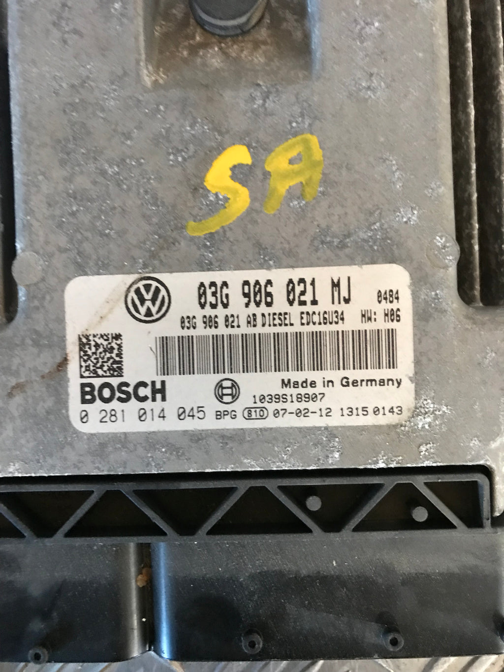 VW Touran 1T/Gp Motorstyring - Motorstyreboks - Injection Elboks Med OEM Nr. 03G906021MJ Fra VW Ophugger