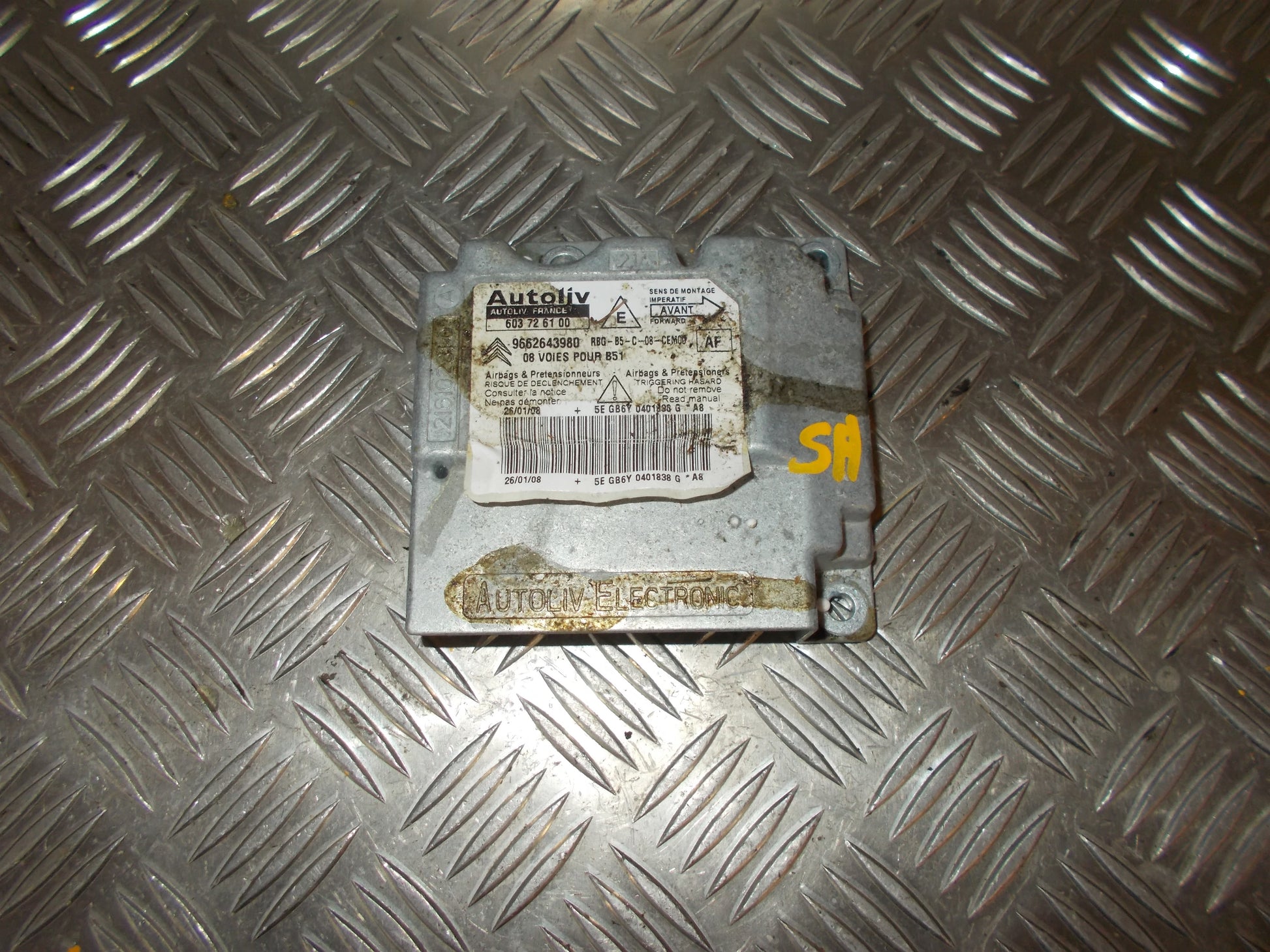 Citroen C4 Airbag Elboks Med OEM Nr. 9662643980 Fra Citroen Ophugger