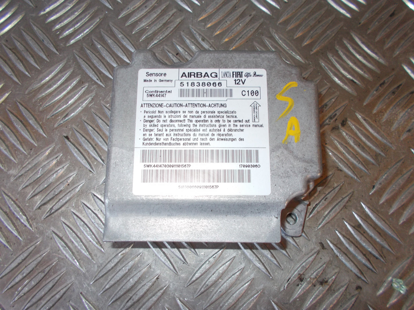 Fiat Grande Punto Airbag Elboks Med OEM Nr. 51838066 Fra Fiat Ophugger