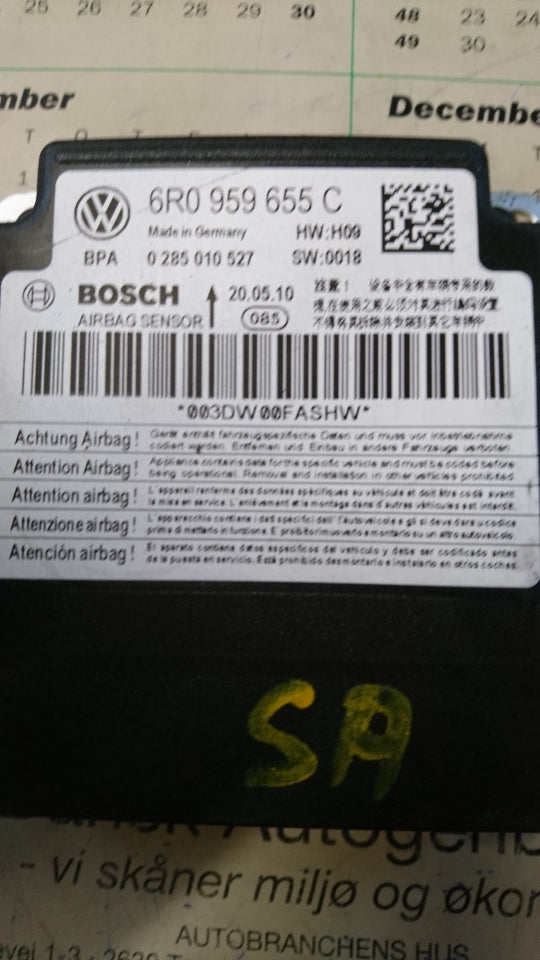 Seat Ibiza Airbag Elboks Med OEM Nr. 6R0959655C Fra Seat Ophugger