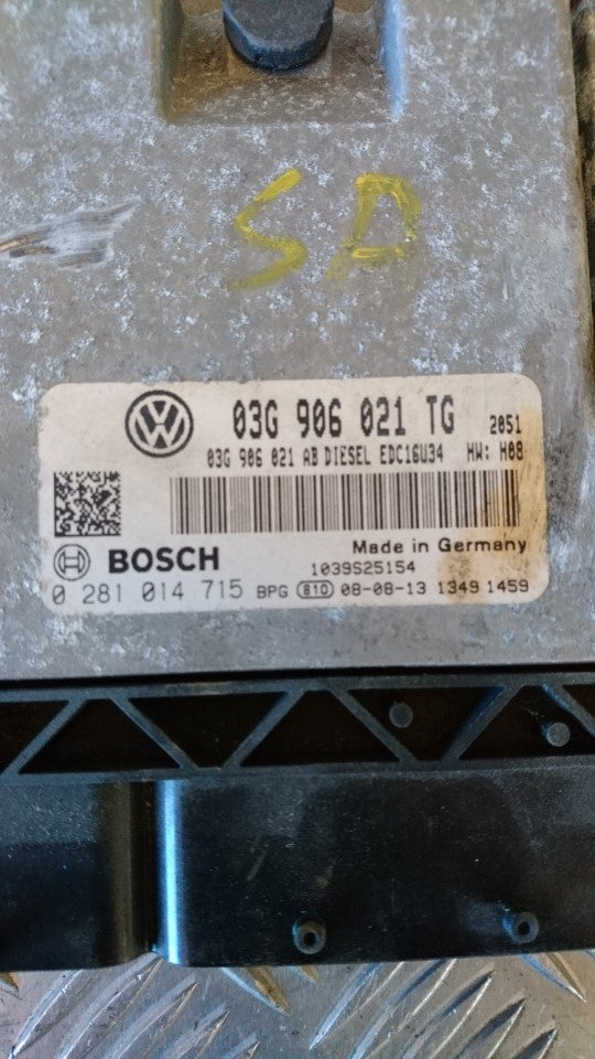Skoda Octavia Motorstyring - Motorstyreboks - Injection Elboks Med OEM Nr. 03G906021TG Fra Skoda Ophugger