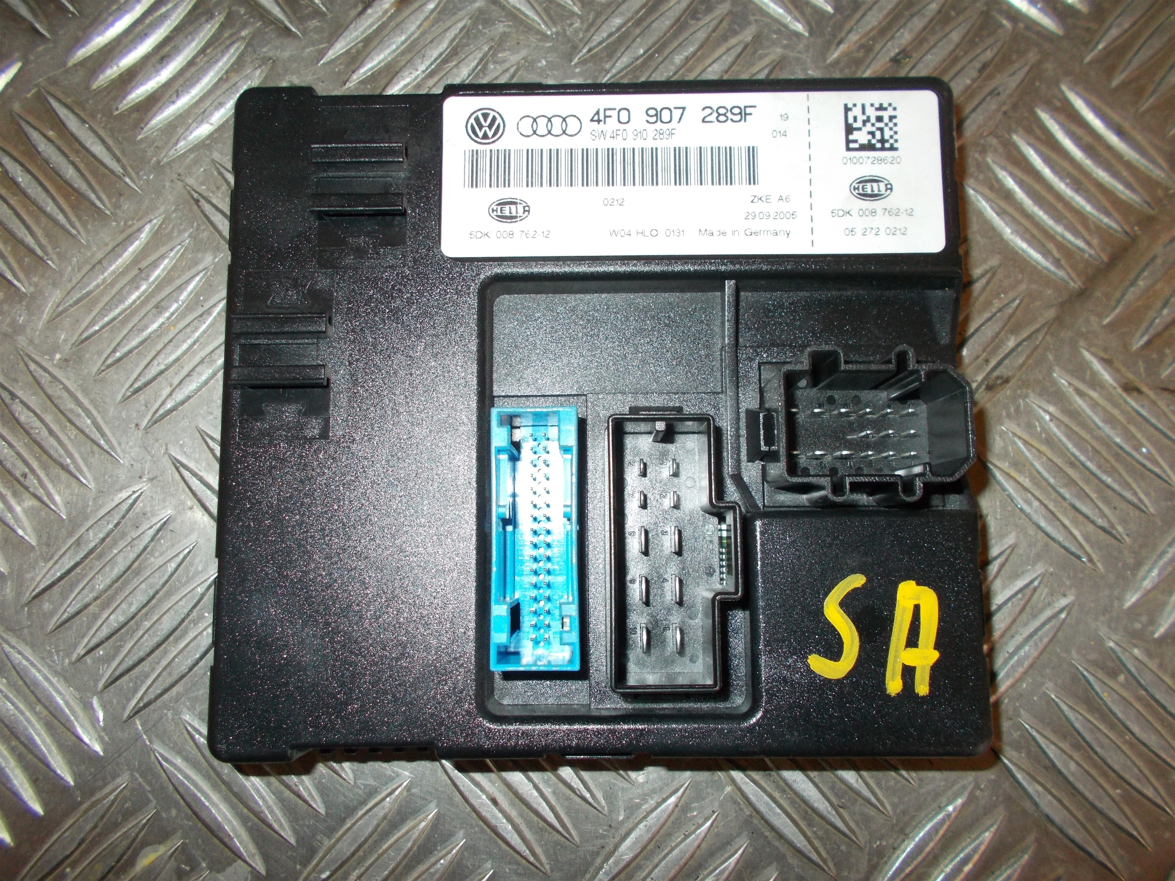 Audi A6 Bcm / Komfortkomputer Med OEM Nr. 4F0907289F Fra Audi Ophugger