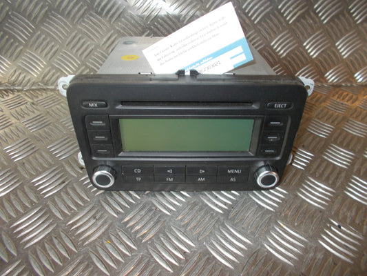 VW Jetta 1K Radio M/Cd Med OEM Nr. 1K0035186P Fra VW Ophugger